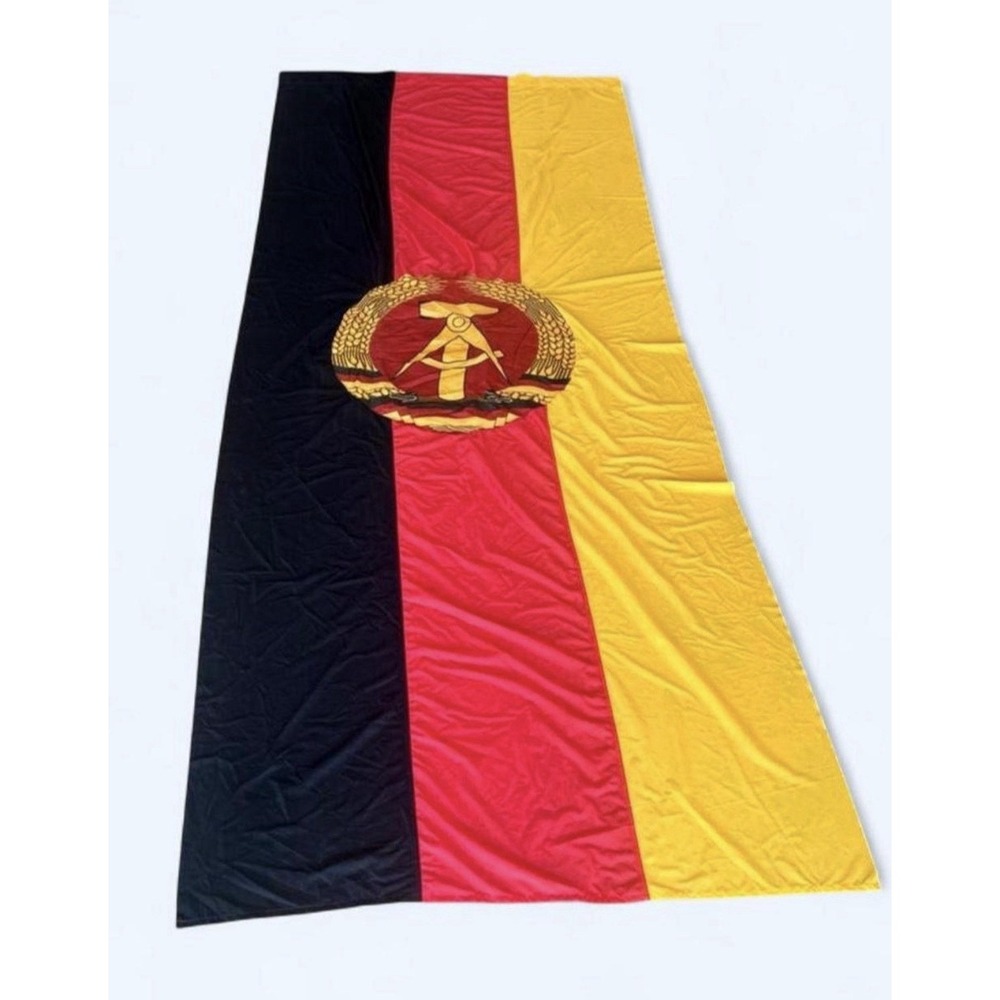Original 1985 East Germany DDR Flag VEB Bandtex 100x200cm Tagged GDR Collectible
